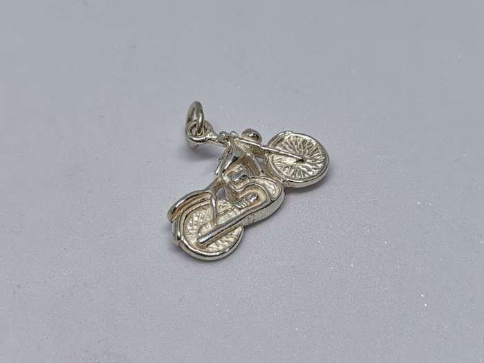 Silver Motorbike Charm