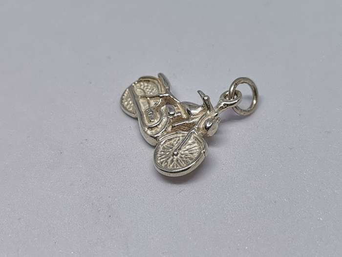 Silver Motorbike Charm