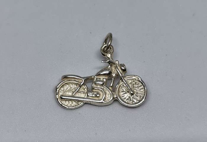 Silver Motorbike Charm