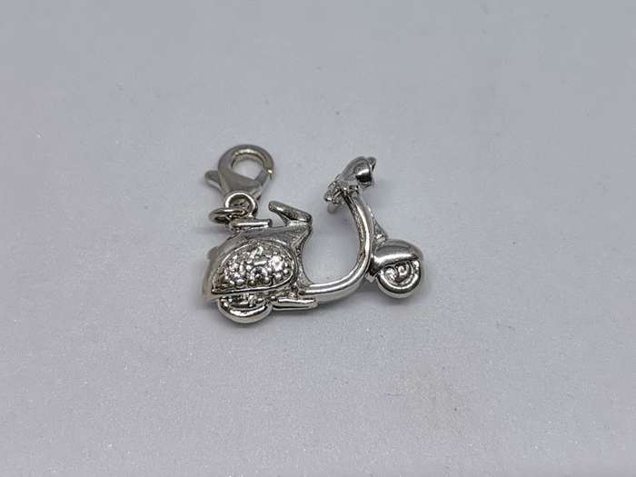 Silver Scooter Charm