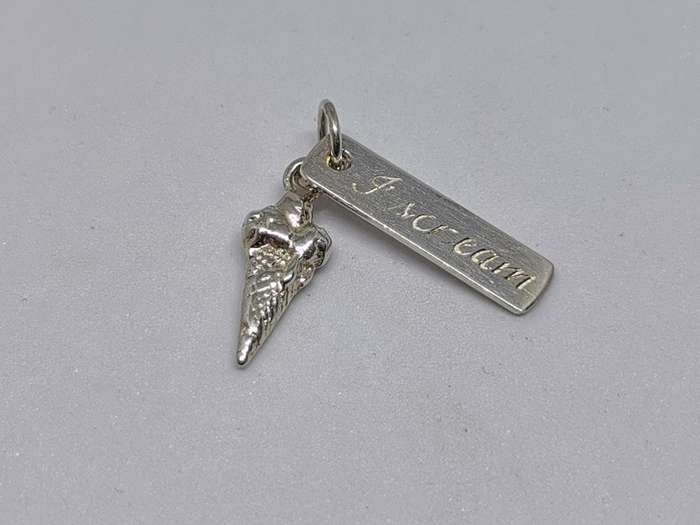 Silver Ironic Icecream Charm