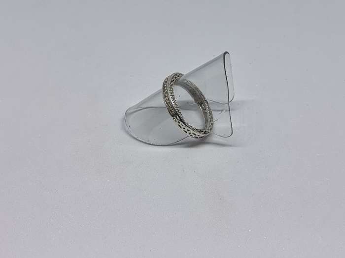 Detailed Silver Ring