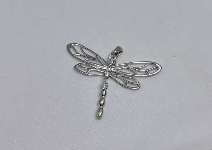 Silver Dragonfly Pendant