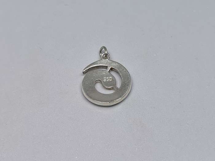 Silver Inka Calendar Spiral Pendant