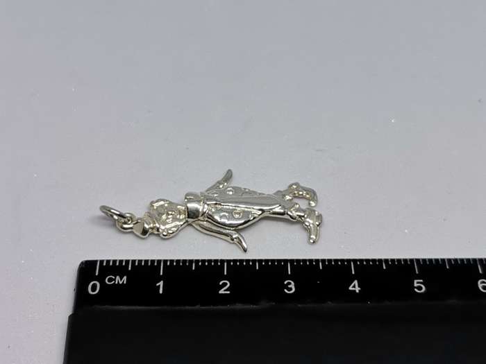 Silver Dangling Clown Pendant