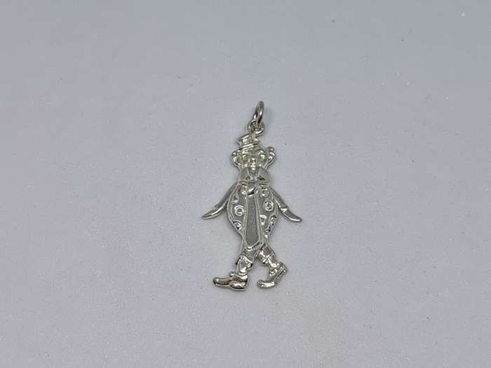 Silver Dangling Clown Pendant