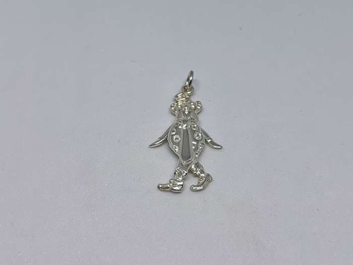 Silver Dangling Clown Pendant