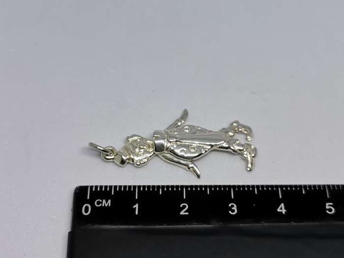 Silver Dangling Clown Pendant
