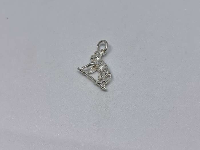 Silver Baboon Charm