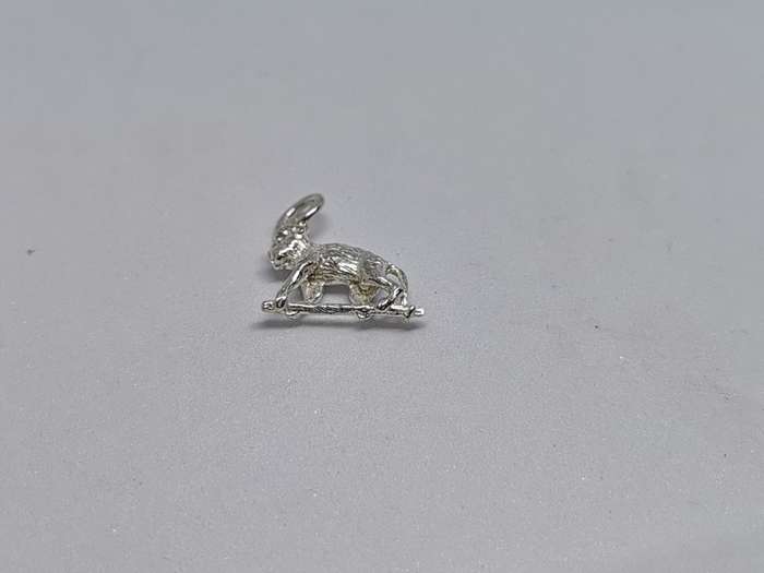 Silver Baboon Charm