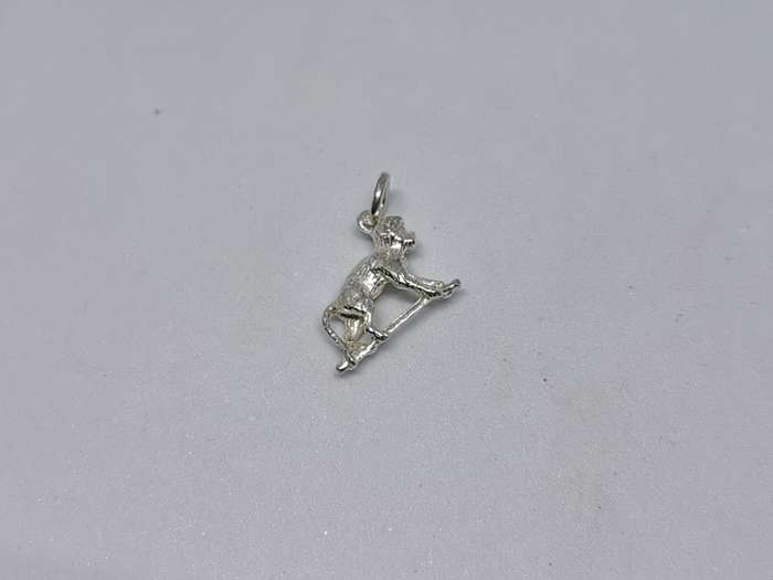 Silver Baboon Charm