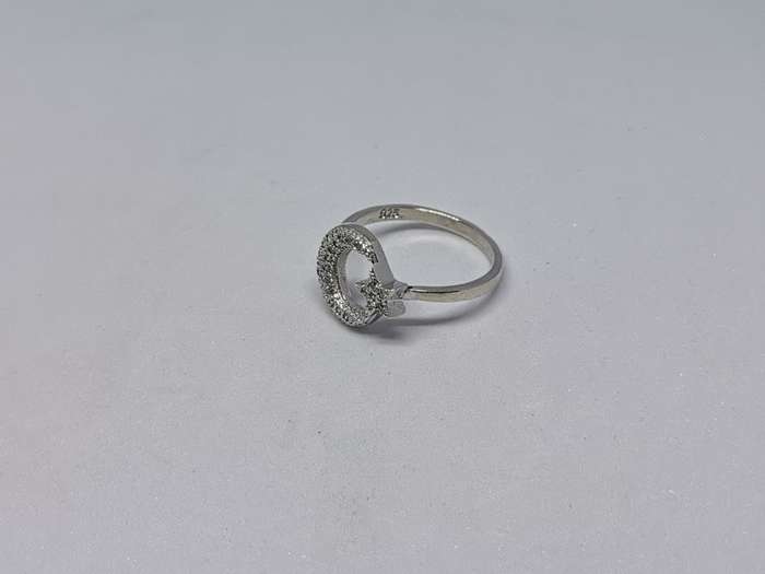 Silver Moon and Star Ring