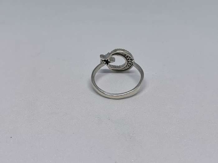 Silver Moon and Star Ring