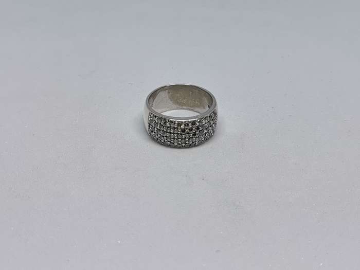 Dazzling Silver Pave ring