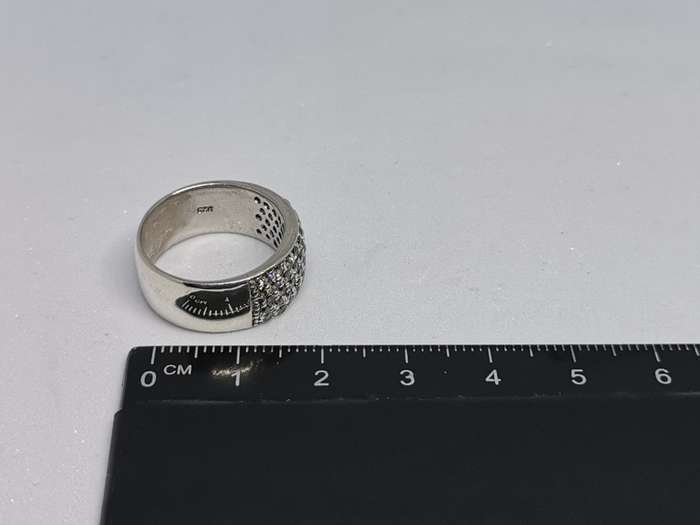 Dazzling Silver Pave ring