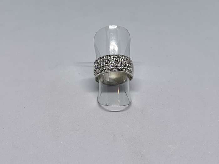 Dazzling Silver Pave ring