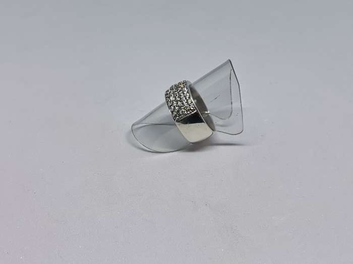 Dazzling Silver Pave ring