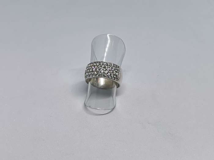 Dazzling Silver Pave ring