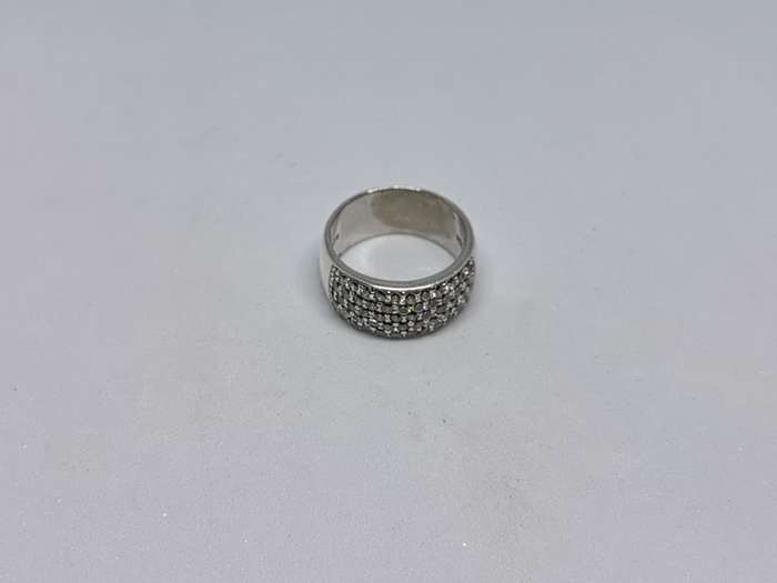 Dazzling Silver Pave ring