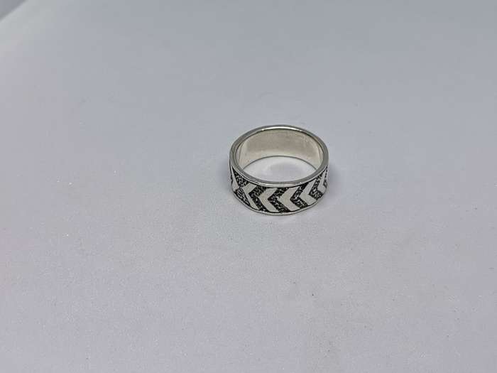 Oxidized Silver Arrow Ring