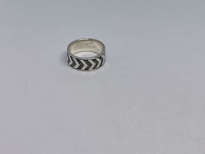 Oxidized Silver Arrow Ring