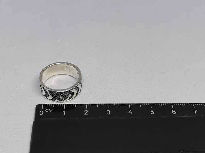 Oxidized Silver Arrow Ring