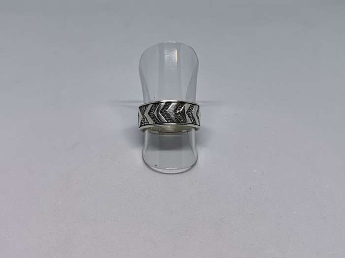 Oxidized Silver Arrow Ring