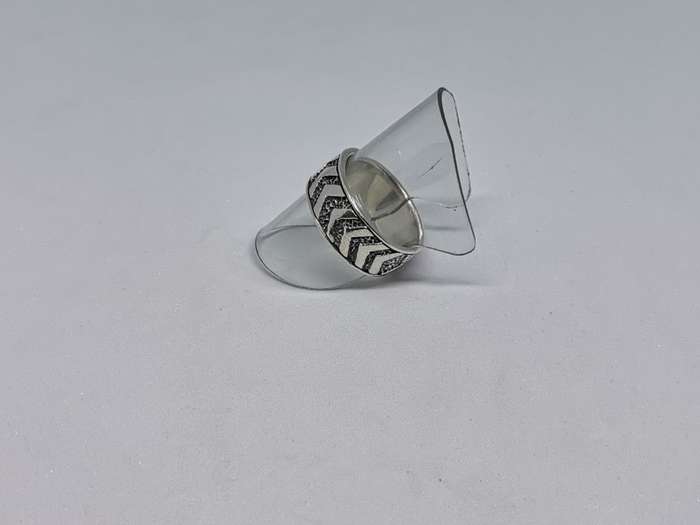 Oxidized Silver Arrow Ring
