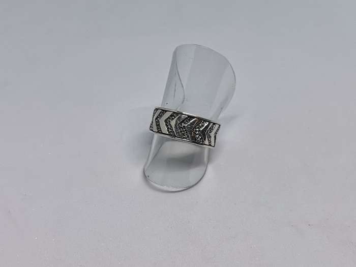 Oxidized Silver Arrow Ring