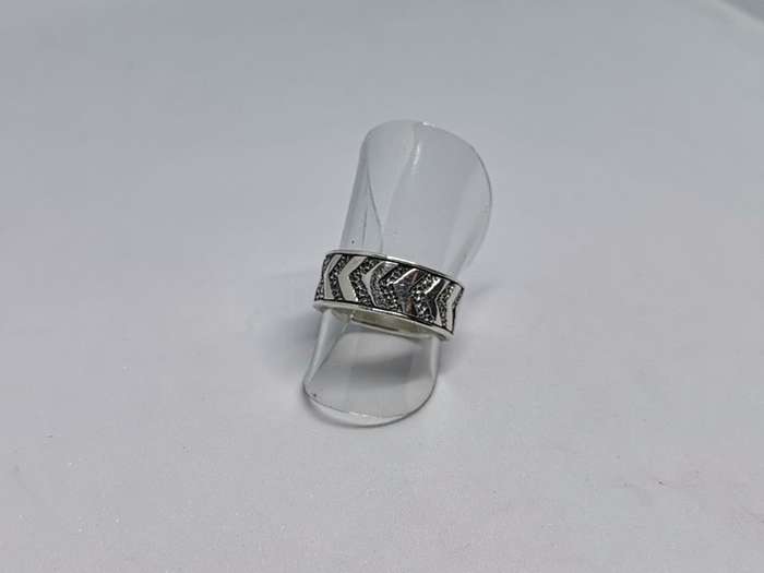 Oxidized Silver Arrow Ring