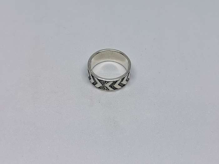 Oxidized Silver Arrow Ring