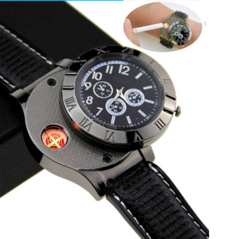 2-1 Smart Watch with Rechargeable Cigarette Lighter (PLEASE READ DESCRIPTION)