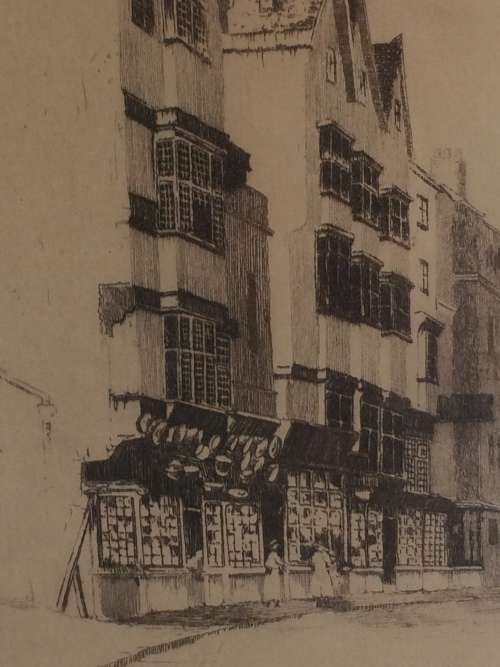 Mary-le-Port Street, Bristol (EJ Maybery pencil-signed etching)