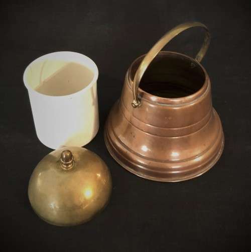 Vintage Lidded Copper and Brass Jar