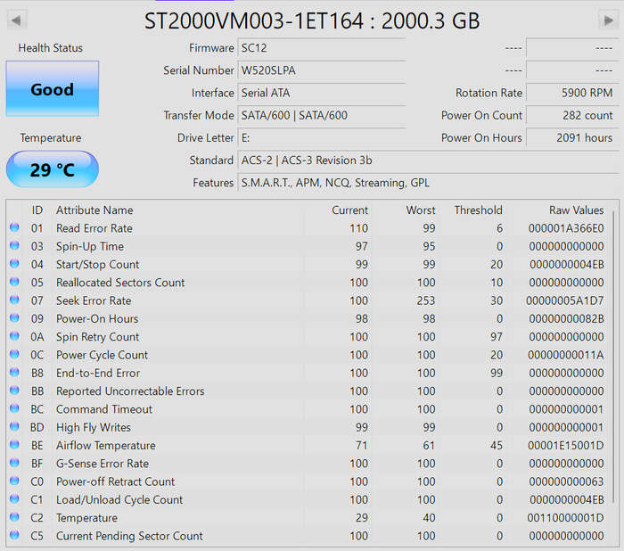 Seagate 2TB 3.5` HDD *NO RESERVE*