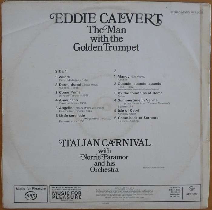 Eddie Calvert - The Man with the Golden Trumpet - Italian Carnival