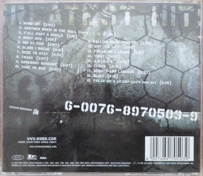 Korn - Greatest Hits Vol. 1