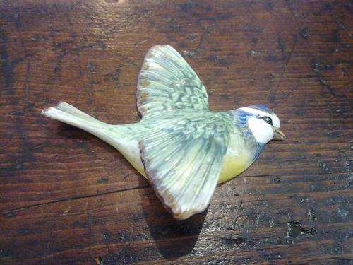Rare Beswick bird wall plaque of a blue tit