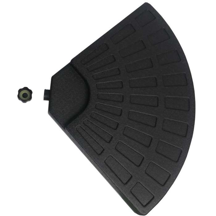 4Pcs 13L Fan Shaped Water Filled Umbrella Base Suitable for All Kinds of Cross Tiles (Black)