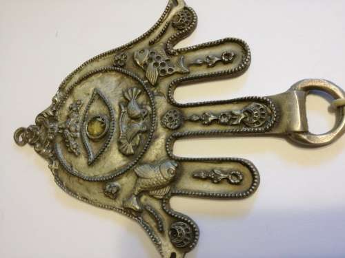 VINTAGE CAST METAL `HAMSA` FOR GOOD LUCK AND PROTECTOR.