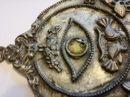 VINTAGE CAST METAL `HAMSA` FOR GOOD LUCK AND PROTECTOR.