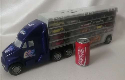 Huge Truck with 22 Collectable Die Cast Cars (matchbox, maestro, hot wheels, yatming and more)