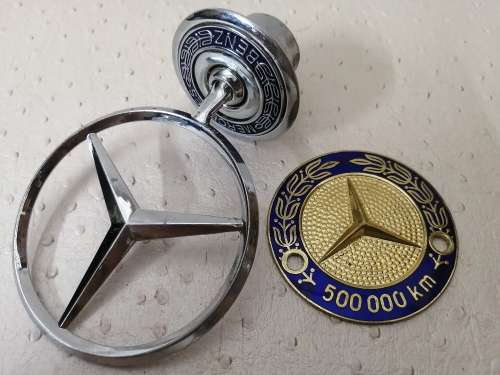 Collectors Dream!!! Stunning Vintage Pair of Mercedes Benz Badges