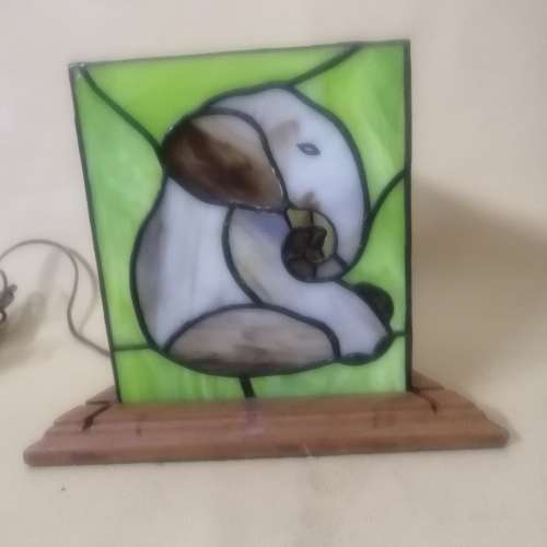 Artistic Stained Lead Glass Lamp (No Chips No Cracks)