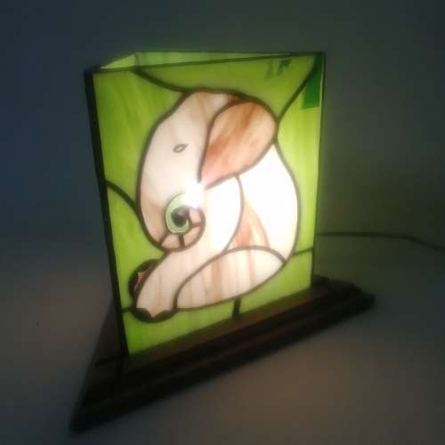 Artistic Stained Lead Glass Lamp (No Chips No Cracks)