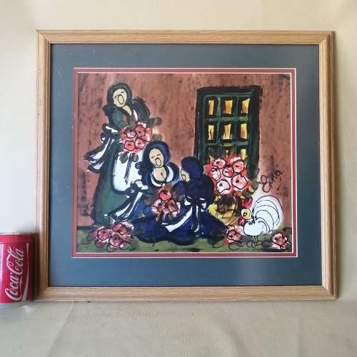 Fashionable Oil Painting Signed by Artist