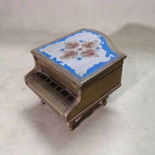 Vintage Grand Piano Italian Florentine Guild Wood Music Musical Jewelry Box