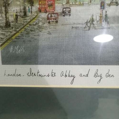 ORIGINAL VINTAGE H MOSS WESTMINSTER ABBEY LITHOGRAPHS