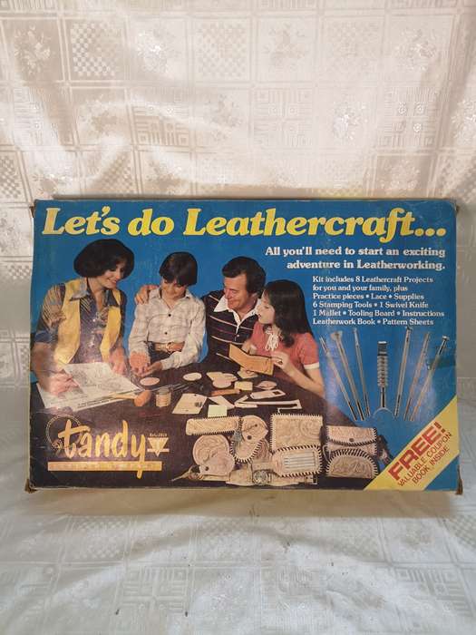 Vintage Tandy Leathercraft Kit - Complete Like New Plus Extras