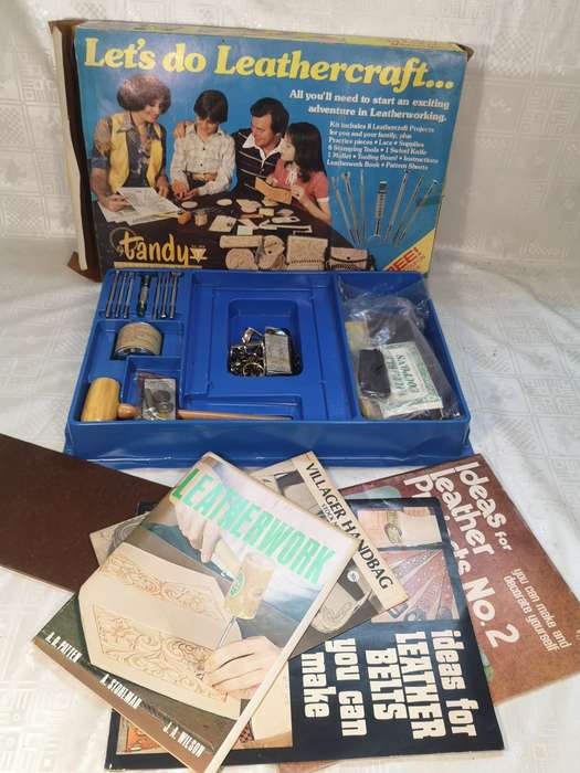 Vintage Tandy Leathercraft Kit - Complete Like New Plus Extras